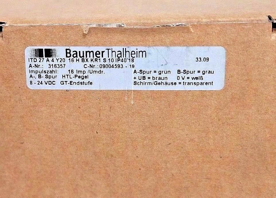 NIB BAUMER THALHEIM, A-NR: 316357, C-NR: 09004593-19, ENCODER ITD 27A4Y20, 33.09