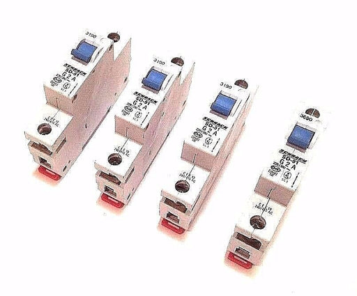LOT OF 4 NEW SCHRACK SD-91-G2A CIRCUIT BREAKERS SD91, 3190, 220/380V, 2AMP