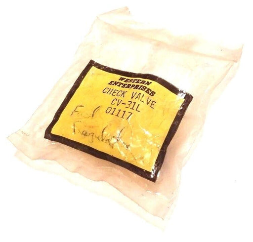 LOT OF 5 NEW WESTERN ENTERPRISES CV-31L CHECK VALVES CV31L, 01117