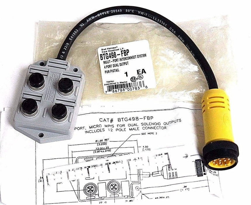 NEW BRAD HARRISON BTG498-FBP MULIT-PORT INTERCONNECT SYSTEM BTG498FBP