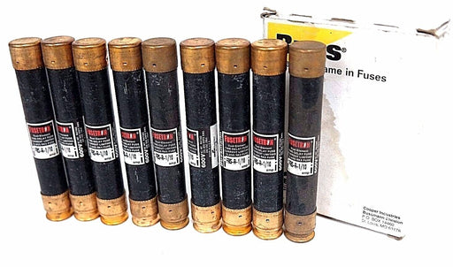 NIB COOPER BUSSMANN FRS-R-1/10 FUSETRON CLASS RK5 FUSES FRSR110, 600V (BOX OF 9)