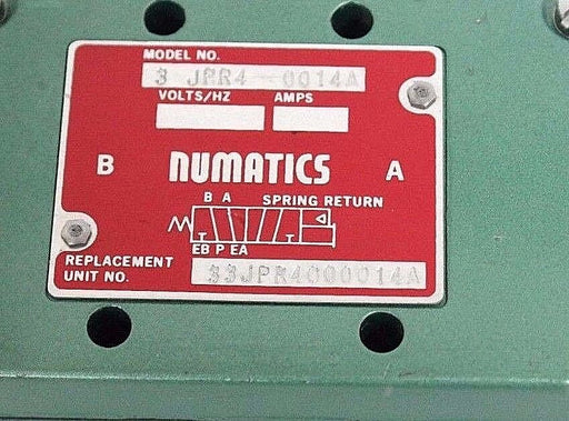 NEW NUMATICS 3JPR40014A SOLENOID VALVE REPLACEMENT UNIT NO. 33JPR4000014A