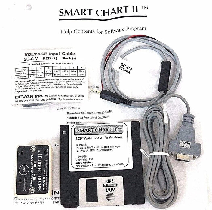 NIB DEVAR 9052-8K PROCESS DATA LOGGER SMART CHART II MODELSCII-8K