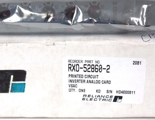 RELIANCE ELECTRIC RX0-52860-2 PRINTED CIRCUIT INVERTER ANALOG CARD 0-52860-2