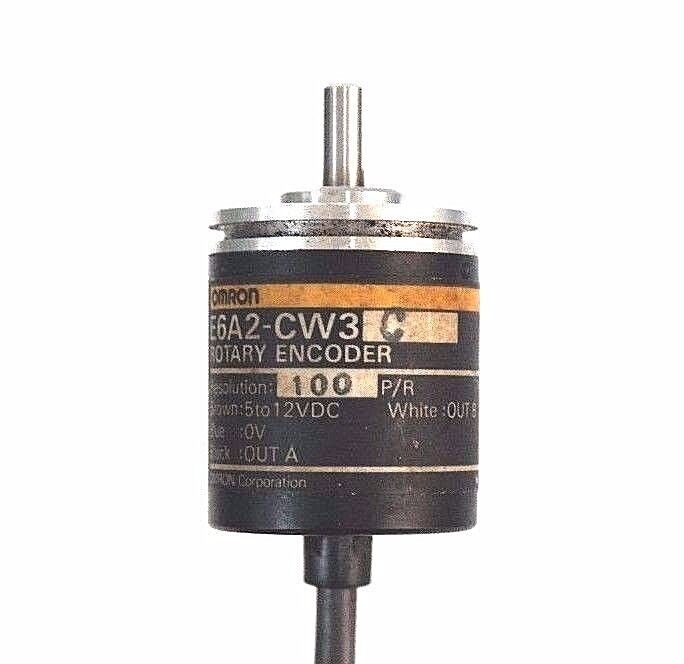 OMRON E6A2-CW3C ROTARY ENCODER RESOLUTION: 100 BROWN: 5 TO 12VDC