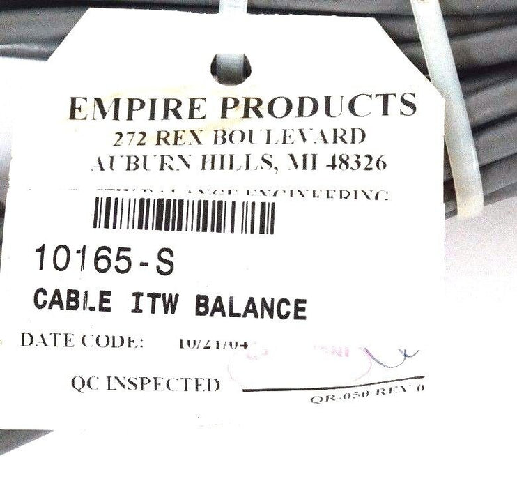 EMPIRE PRODUCTS 10165-S CABLE ITE BALANCE BAL-10165-S QR-050 REV 0