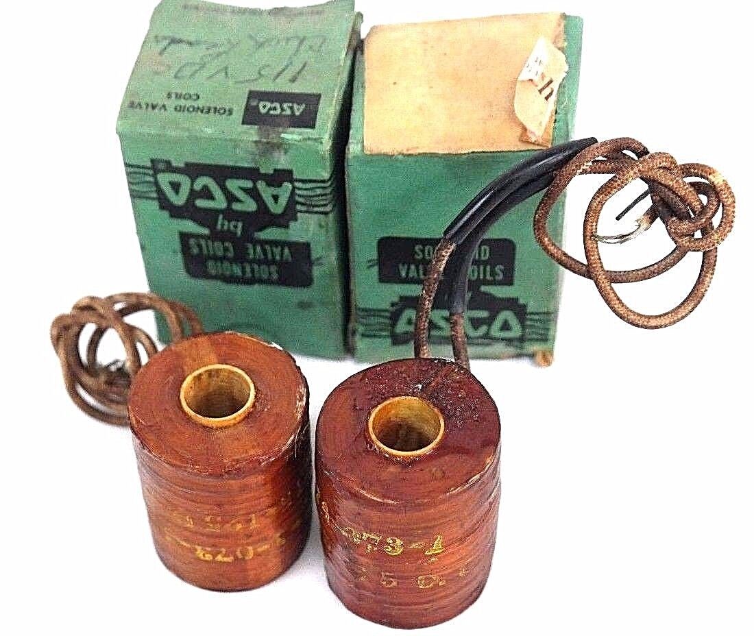 LOT OF 2 ASCO 74-073-1 SOLENOID COILS 740731, 115-125 D.C.