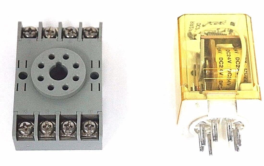 IDEC RR2P-U RELAY RR2P-UDC24V W/ SR2P-06 10A 300V SOCKET