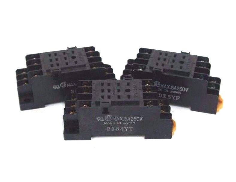 OMRON PYF11A RELAY BASE SOCKET .5A 250V - LOT OF 3