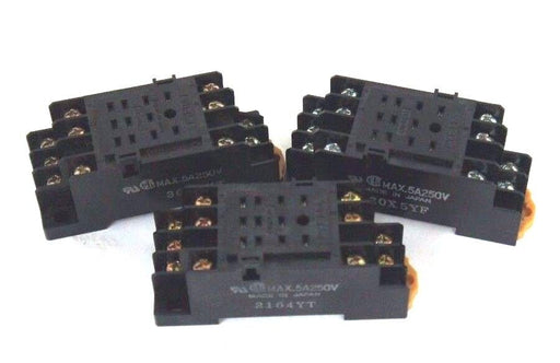 OMRON PYF11A RELAY BASE SOCKET .5A 250V - LOT OF 3