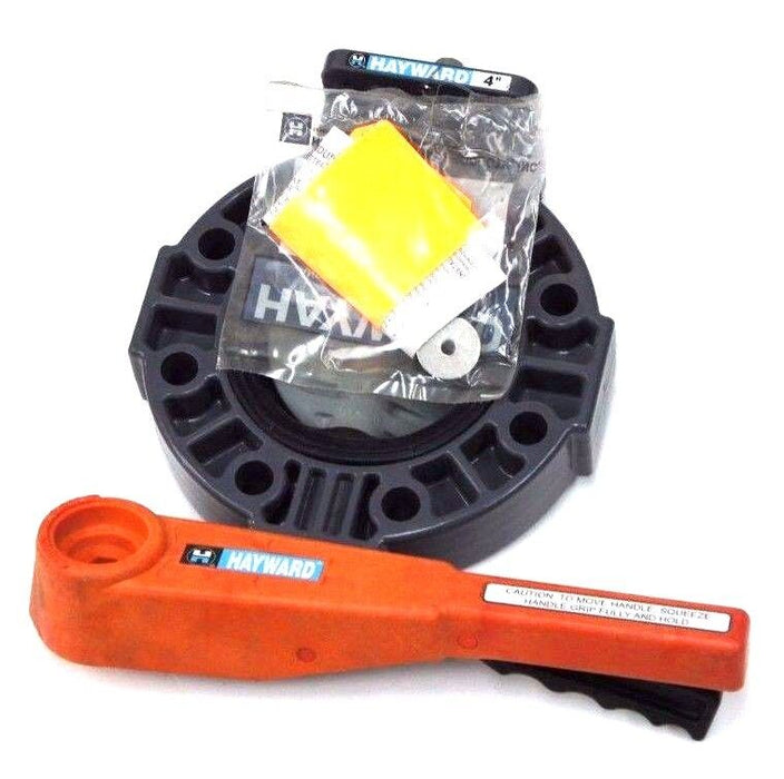 NIB HAYWARD BY140400EL 4" PVC BUTTERFLY PPL DISC VALVE STEM: 316SS DISC:PPL