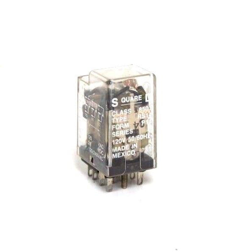 SQUARE D 8501-RS14 RELAY FORM P14, SERIES B, 120V, 50/60HZ, 8501RS14V120