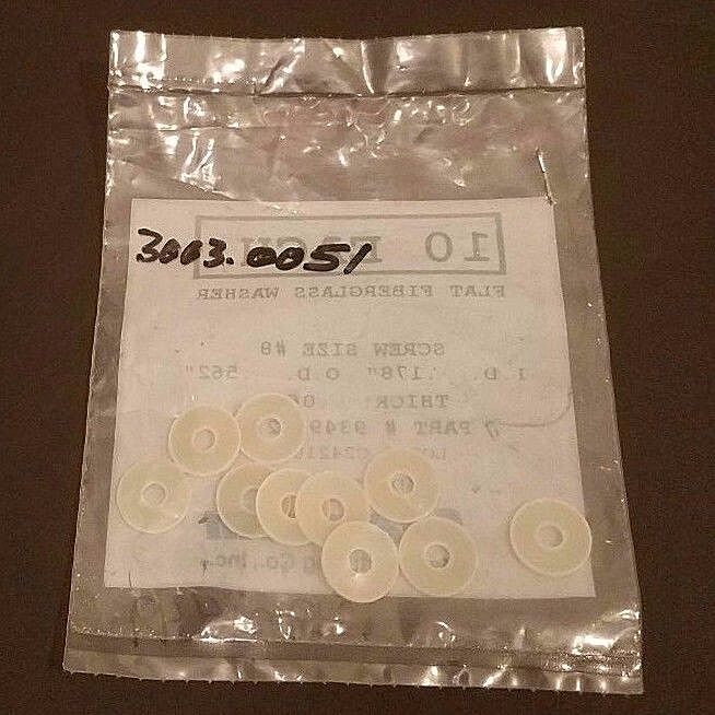 LOT OF 40 NEW SEASTROM 9493A232 FLAT FIBERGLASS WASHERS SCREW SIZE #8