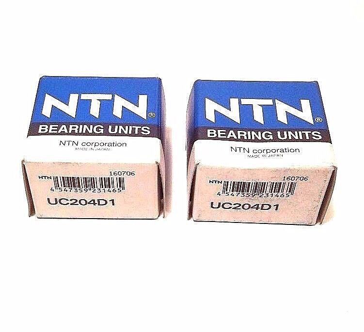 LOT OF 2 NIB NTN UC204D1 INSERT BEARINGS