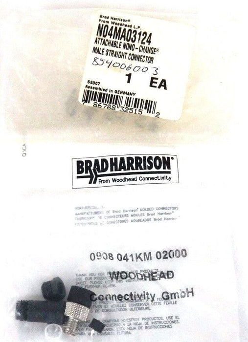 NEW BRAD HARRISON N04MA03124 ATTACHABLE NONO-CHANGE MALE STRAIGHT CONNECTOR