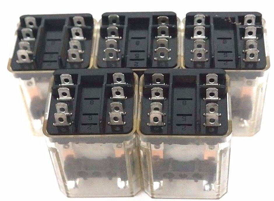 LOT OF 5 POTTER & BRUMFIELD KUP-11D15-110 110VDC RELAYS, KUP11D15110, 110VDC