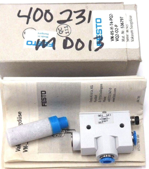NIB FESTO VN-05-H-T4-PQ2-VQ2-02-P VACUUM GENER 536797 VN05HT4PQ2VQ202P
