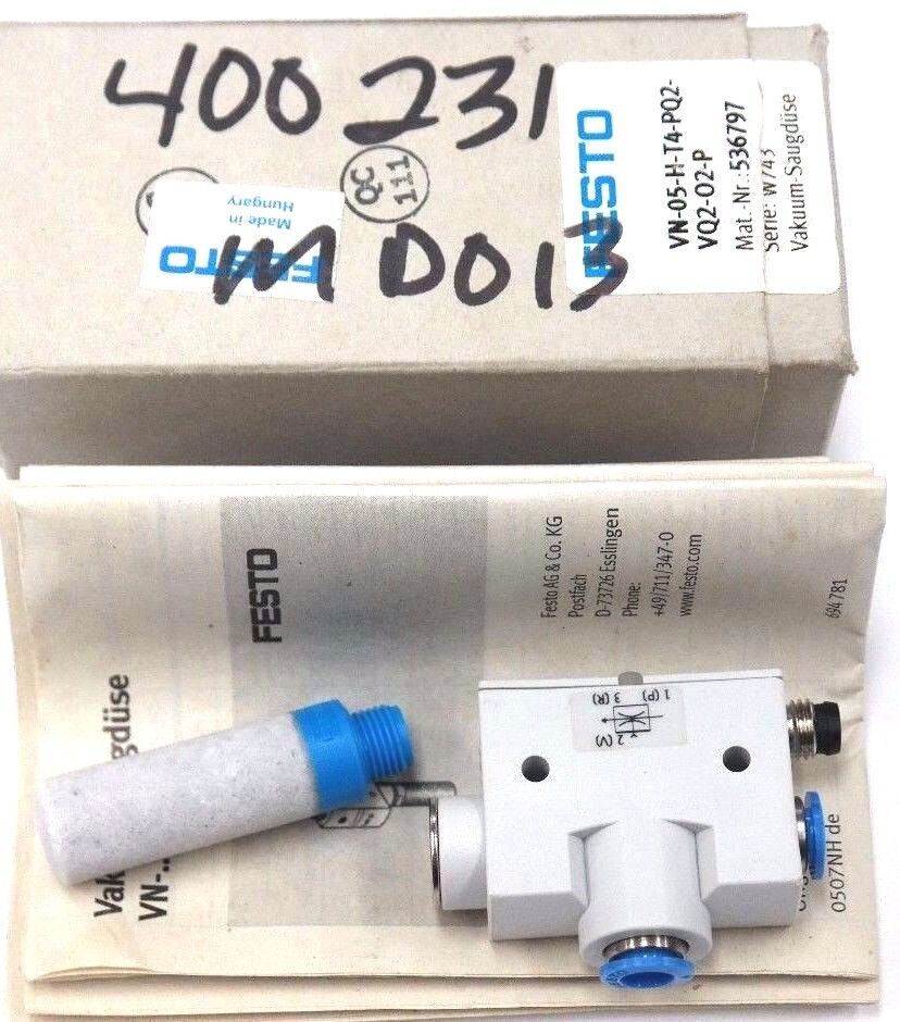 NIB FESTO VN-05-H-T4-PQ2-VQ2-02-P VACUUM GENER 536797 VN05HT4PQ2VQ202P