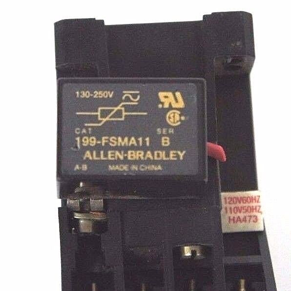 ALLEN BRADLEY 100-A12ND3 SER. B CONTACTOR W/ 199-FSMA11 SER. B - LOT OF 2