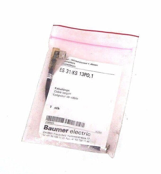 NEW BAUMER ELECTRIC ES 31/KS 13PO,1 CABLE CONNECTOR