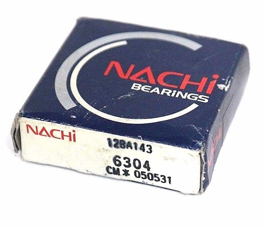 FACTORY SEALED NACHI 6304 BALL BEARING RADIAL OPEN 20MM BORE 52MM OD