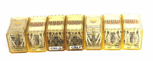 LOT OF 7 IDEC RY4S-U-DC24V RELAYS RY4SUDC24V
