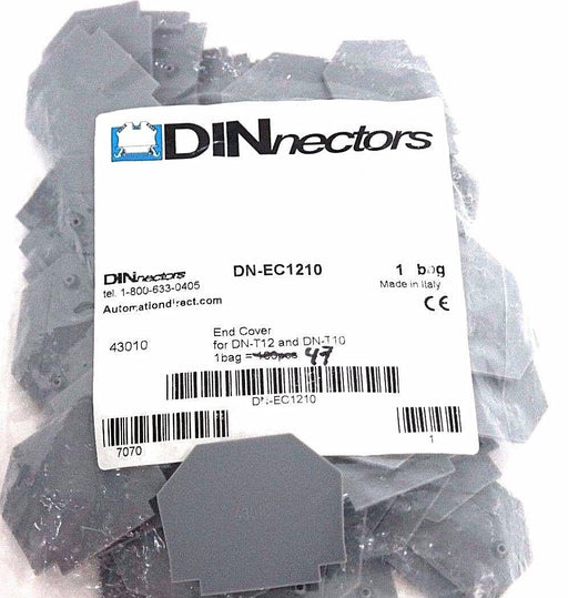 LOT OF 47 NEW DINNECTORS DN-EC1210 TERMINAL BLOCK END COVERS DNEC1210