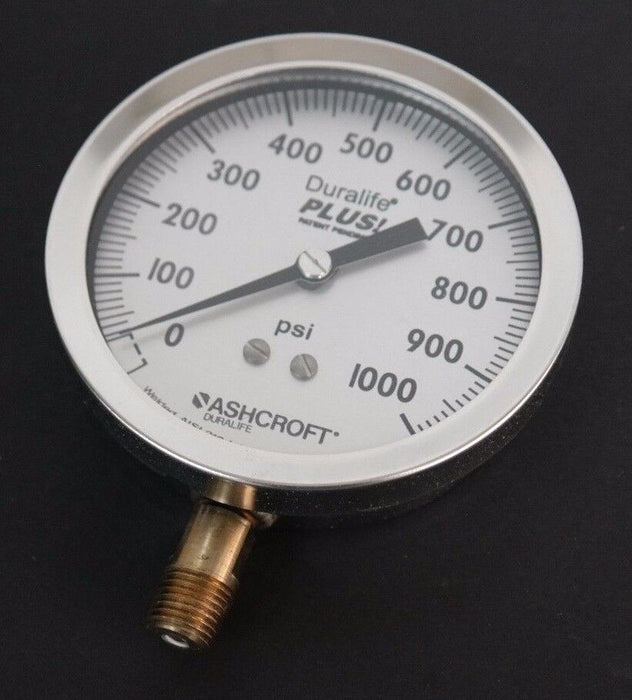 NIB ASHCROFT 35-1009-AW-02L-1000#-LL DURALIFE GAUGE 3-1/2 INCH, 1QA-42178-017