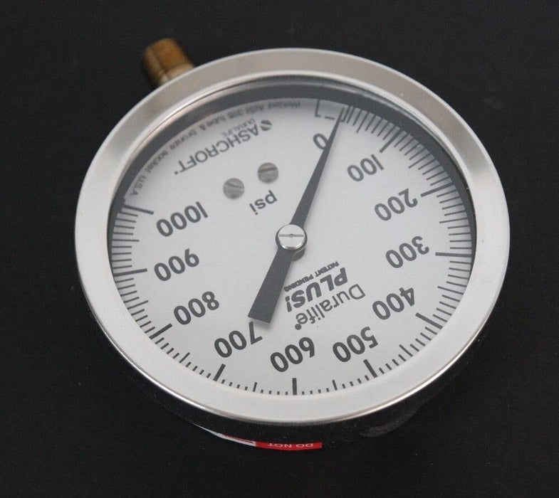 NIB ASHCROFT 35-1009-AW-02L-1000#-LL DURALIFE GAUGE 3-1/2 INCH, 1QA-42178-017