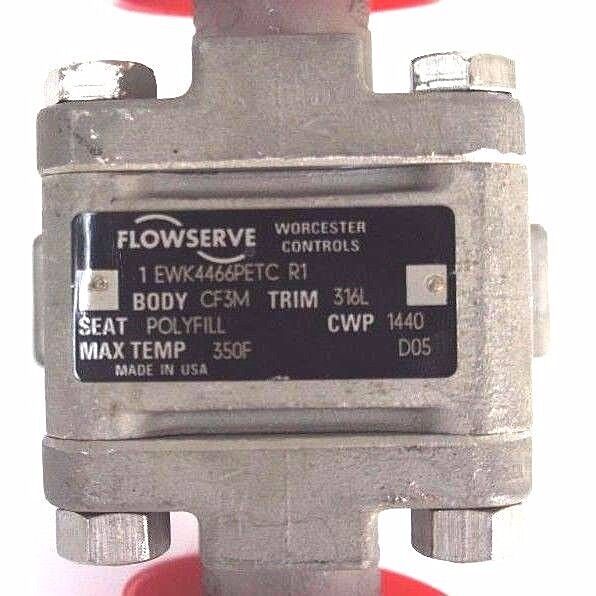 NEW WORCESTER FLOWSERVE 1 EWK4466PETC R1 VALVE 1" FLANGE CONNECTION TRIM 316L