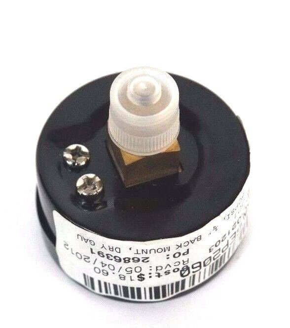 NIB WINTERS PEM1405 PRESSURE GAUGE 2'', 1/4NPT BACK, 0-60PSI/KPA