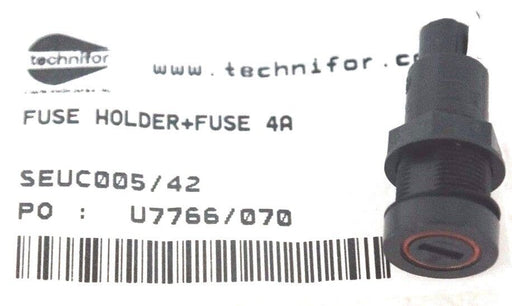 LOT OF 3 NEW TECHNIFOR SEUC005/42 FUSE HOLDERS + FUSE 4A