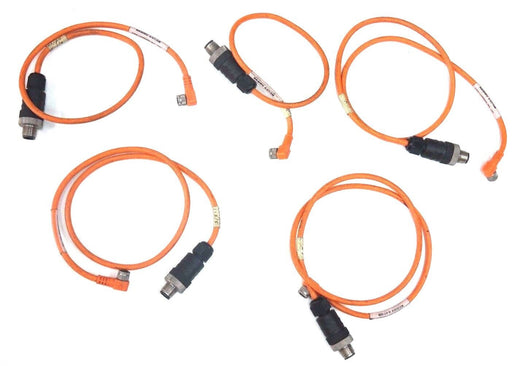 LOT OF 5 LUMBERG INC. RKMWV 4-07/5M CONNECTOR CABLES RKMWV4075M