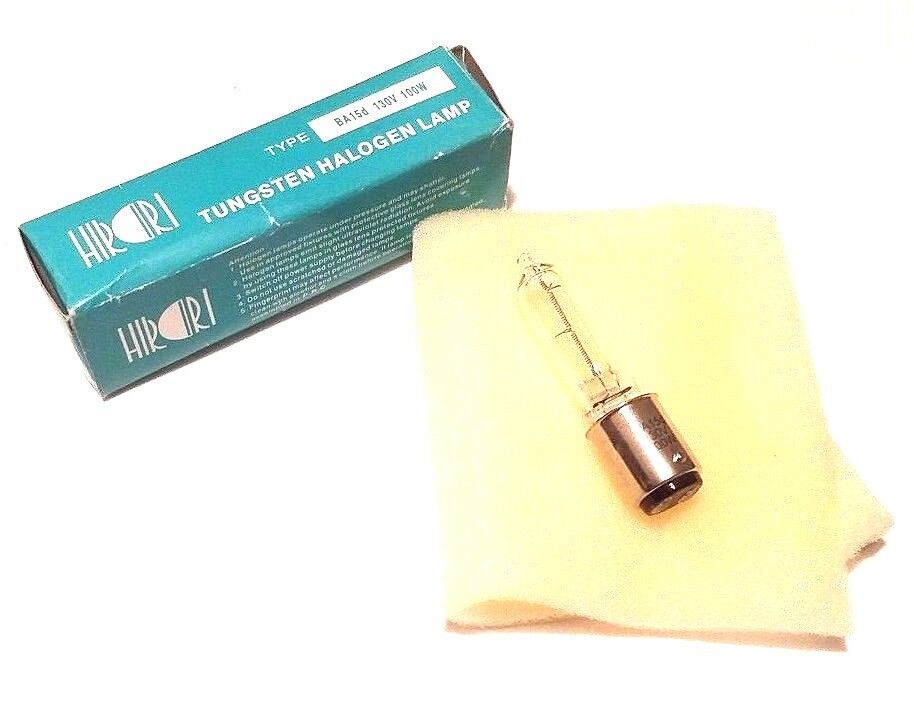 NIB HIRORI BA15D TUNGSTEN HALOGEN LAMP 130V, 100W