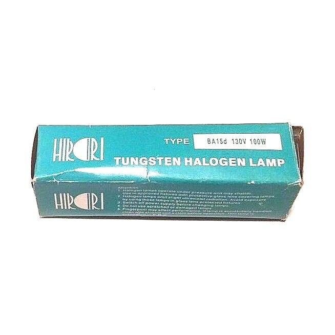 NIB HIRORI BA15D TUNGSTEN HALOGEN LAMP 130V, 100W