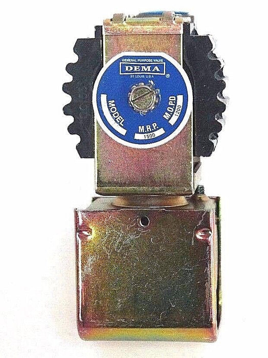 NIB DEMA ENGINEERING 453P SOLENOID VALVE 1500MRP, 1200MOPD, 120/60VOLTS