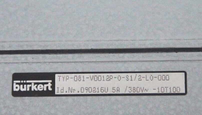 NIB BURKERT TYP-081-V0012P-0-S1/2-L0-000 THERMOSTAT 090216U, W-081-Y00-12 1/2"