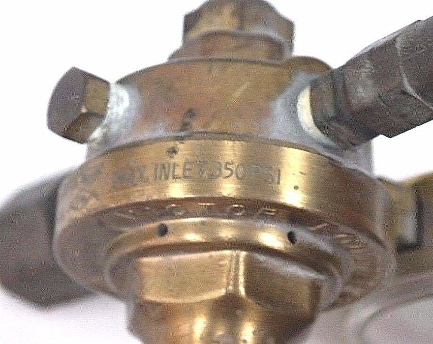VICTOR EQUIPMENT S510A COMPRESSED GAS REGULATOR 304161, 350PSI W/ GAUGE