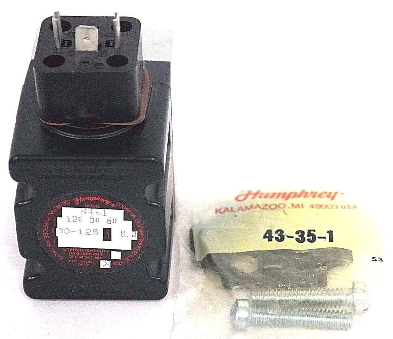 NIB HUMPHREY N461 120 50 60 SOLENOID VALVE, N4611205060