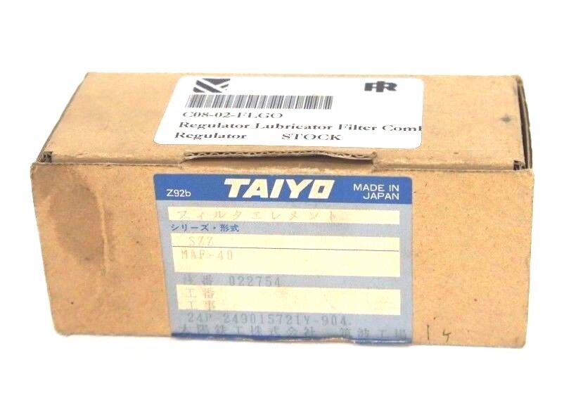 NIB TAIYO MAF-40 FILTER C08-02-FLGO REGULATOR LUBRICATOR FILTER COMBO