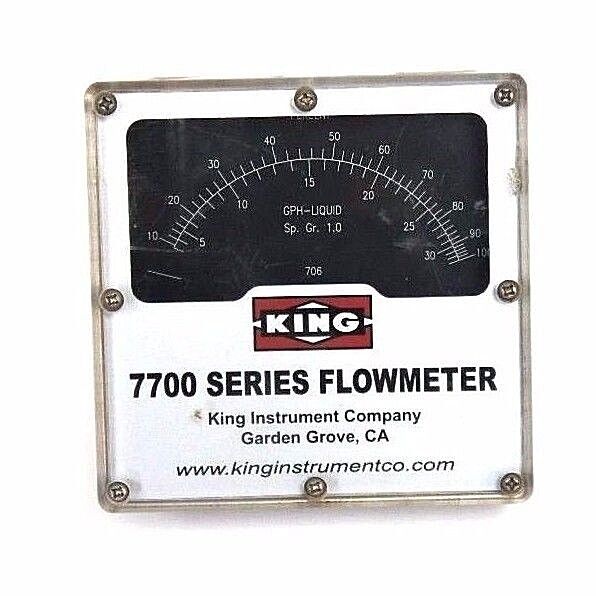 KING MODEL 7700 SERIES FLOWMETER,  7711230706, 1500 PSI MAX PRESS