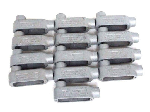 LOT OF 13 NEW APPLETON UNILET 3/4" FORM 35 ELBOW ENCLOSURES 6 AWG MAX, 7.5 CU IN