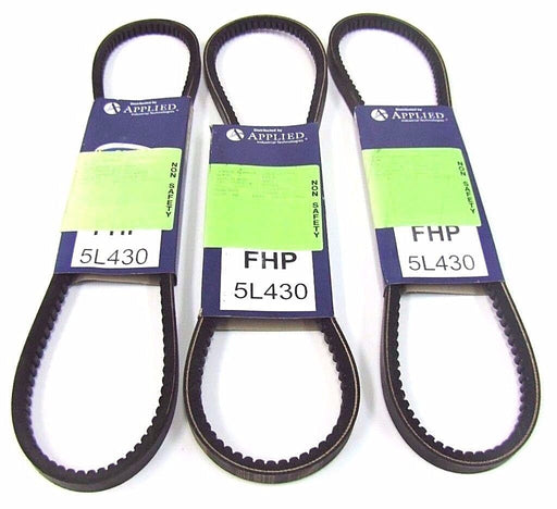 LOT OF 3 NEW GOODYEAR 5L430 V-BELTS TRUFLEX 43INCH OD 3/8IN DEPTH