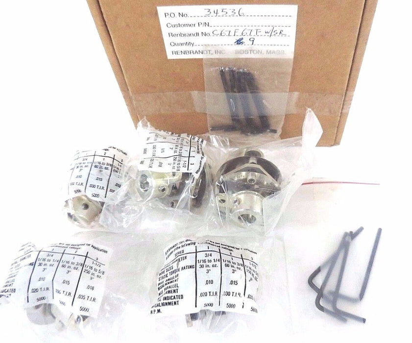 LOT OF 6 NEW RENBRANDT C67F67F W/SR FLEXMITE COUPLINGS