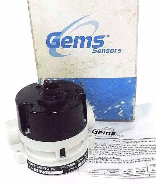 NIB GEMS SENSORS 162211 RF-2500 ROTOR FLOW TYPE: RFS