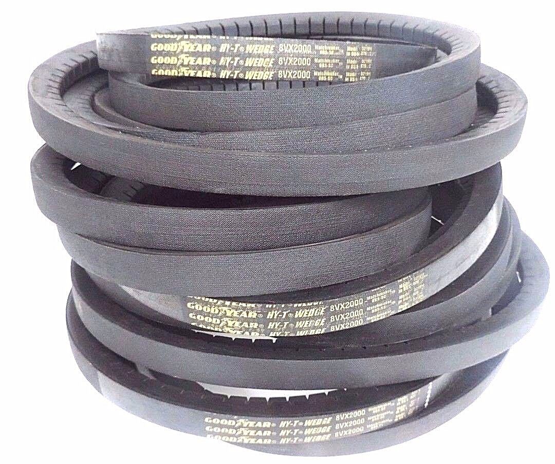 LOT OF 3 NEW GOODYEAR 8VX2000 HY-T WEDGE MATCHMAKER BELTS 1'' WIDE 200'' OC