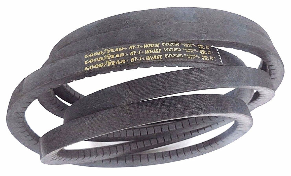 LOT OF 3 NEW GOODYEAR 8VX2000 HY-T WEDGE MATCHMAKER BELTS 1'' WIDE 200'' OC