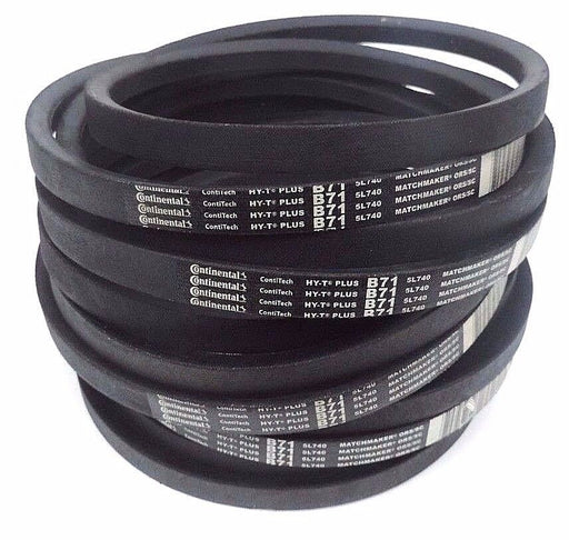 LOT OF 4 NEW CONTINENTAL B71 HY-T PLUS MATCHMAKER ORS/SC 5L740 V-BELTS 74'' LONG
