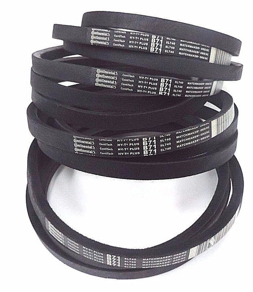 LOT OF 4 NEW CONTINENTAL B71 HY-T PLUS MATCHMAKER ORS/SC 5L740 V-BELTS 74'' LONG