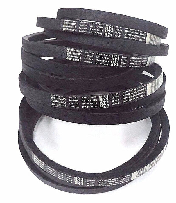 LOT OF 4 NEW CONTINENTAL B71 HY-T PLUS MATCHMAKER ORS/SC 5L740 V-BELTS 74'' LONG